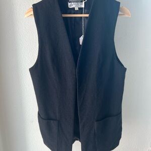 Vintage 100% Wool Black  Vest